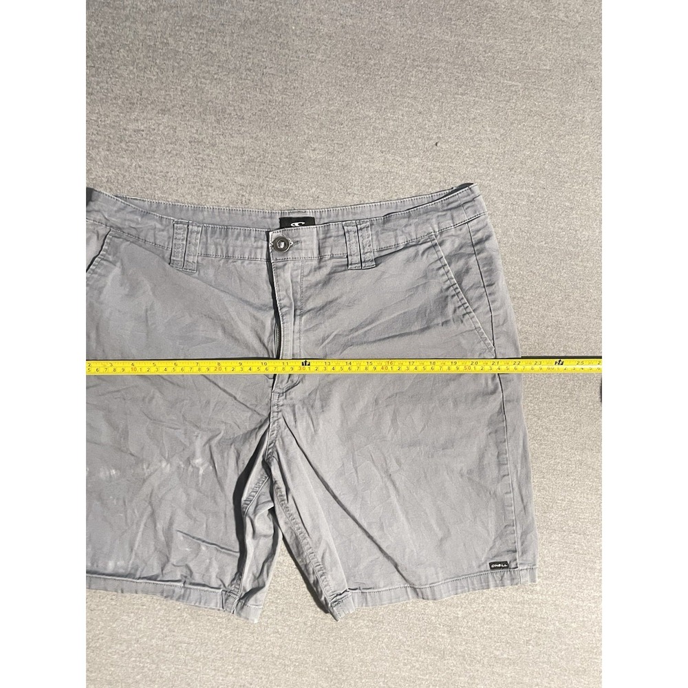 O'Neill Men's Gray Chino Shorts Size 36 Casual Surf Skate Flat Front Shorts - Picture 3 of 9